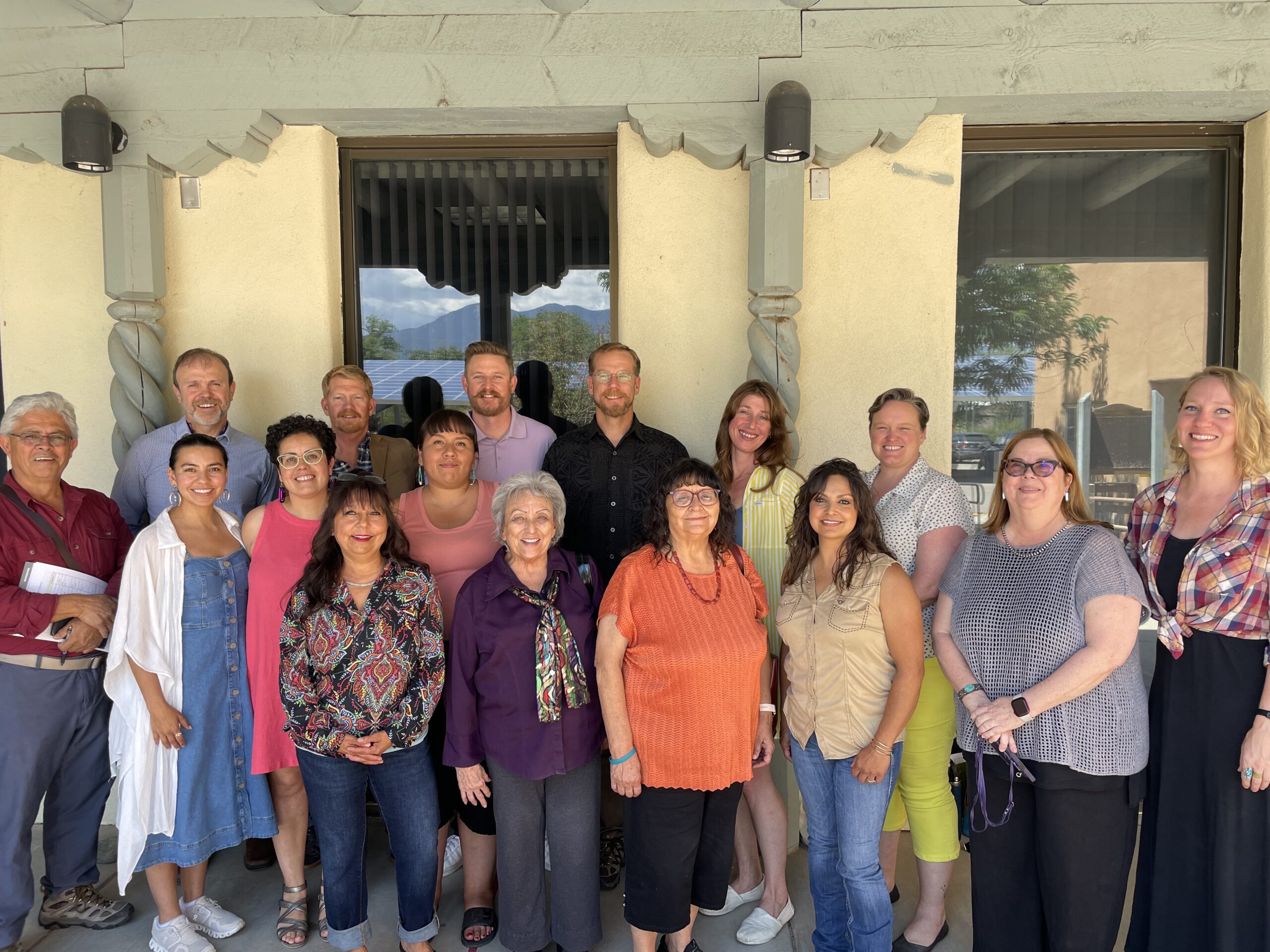 Members of the Cultural Treasures Project Advisory Group gather in Questa.